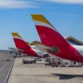two Austrian Airlines at the airport during daytime