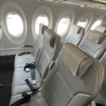 La cabine intérieure sur le vol LX1790 opéré par AirBaltic
