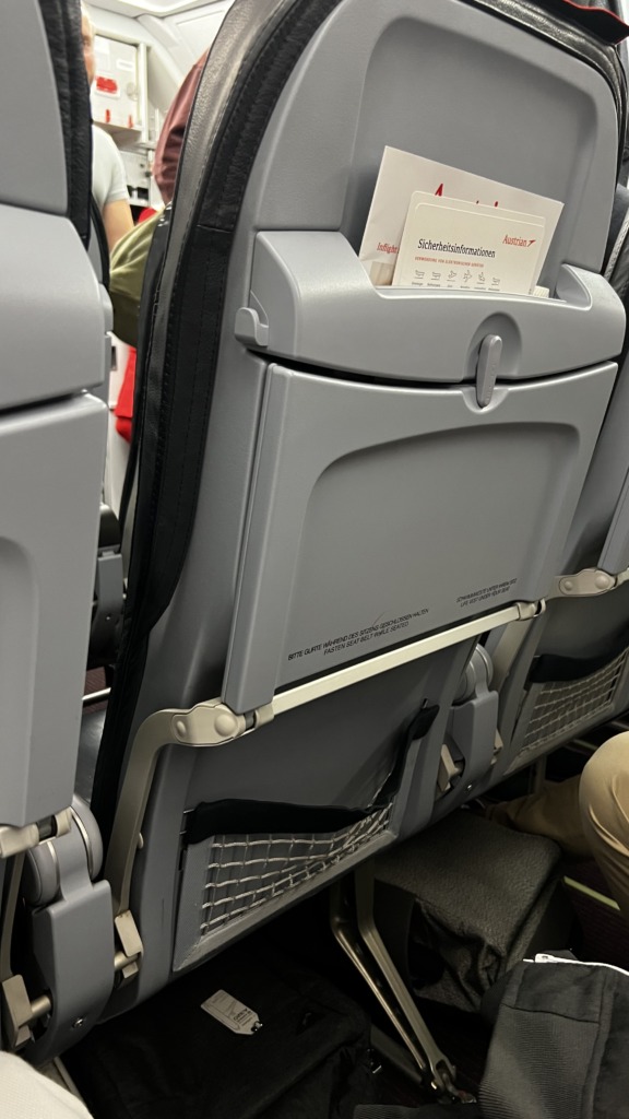 Les sièges en Business sur le vol OS566 entre ZRH et VIE