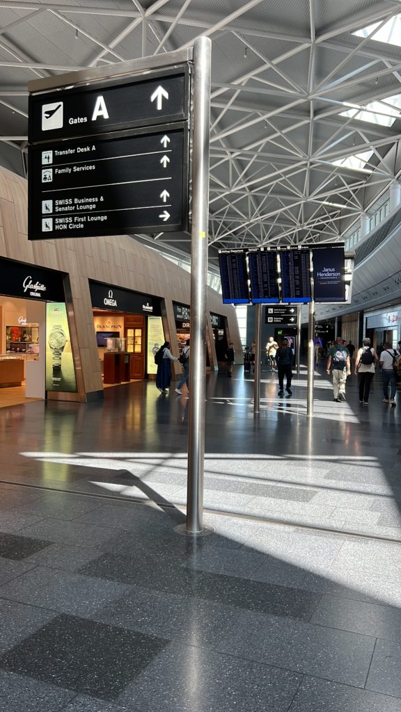 Une photo dans l'aéroport de Zurich