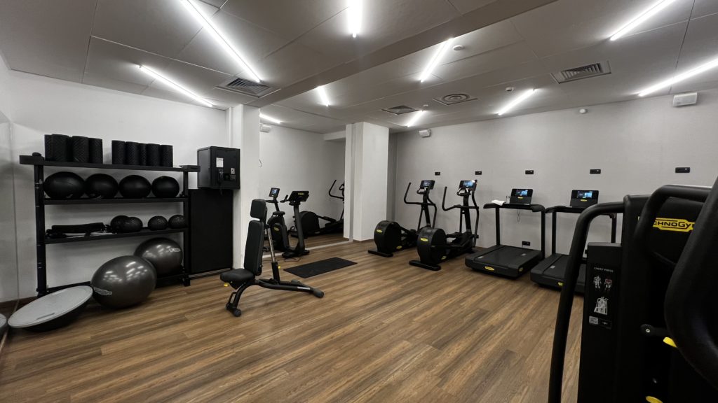 Le fitness à l'hôtel Sheraton Nice Airport, en France