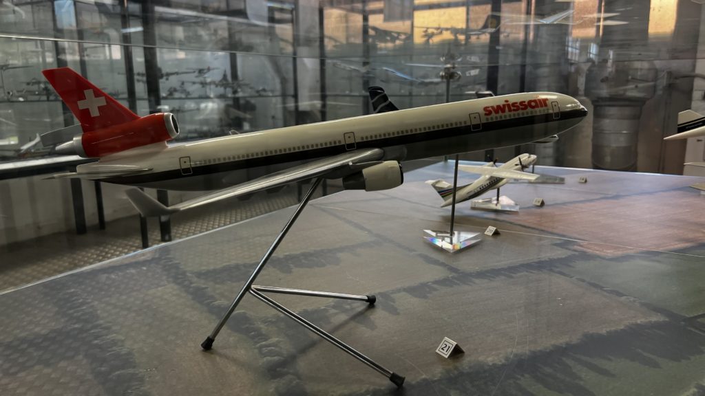 Une maquette d'avion au musée Volandia à Milan en Italie