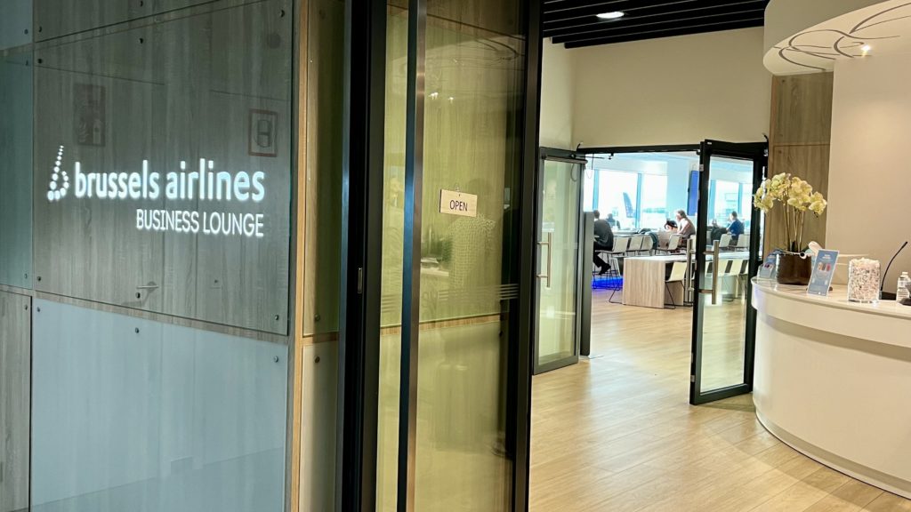 L'entrée du Brussels Airlines Lounge – Lexus Lounge l’aéroport de Bruxelles