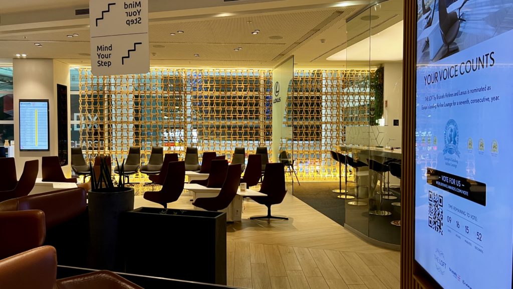 Une vue dans le Brussels Airlines Lounge – Lexus Lounge l’aéroport de Bruxelles