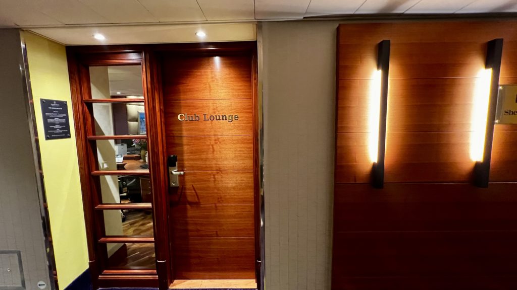 L'entrée du Sheraton Club au Sheraton Brussels Airport Hotel